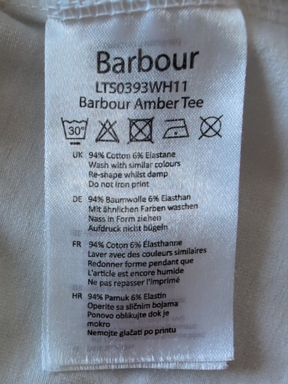 Barbour White Tee with Multicolor Beach Seagull Graphic - Picture 7 of 8